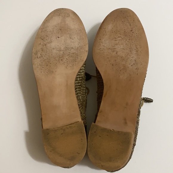 Stuart Weitzman Green Raffia Lace Up Oxfords - Picture 3 of 3